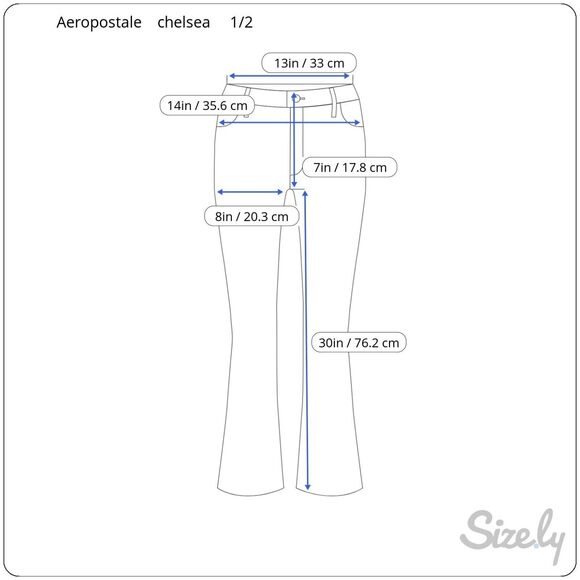 Aeropostale Jeans 1/2 Regular Womens/Juniors Low Rise Chelsea Bootcut Blue Causa - Picture 2 of 6